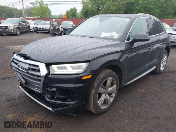 2019 Audi Q5 Premium Plus with VIN WA1BNAFY0K2079460, listed as a IAAI auction lot 42468889 with 89,306 mi miles and . Bid and sale history available at DreamBid. Image 2.