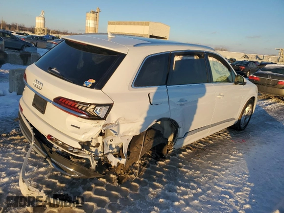 2021 Audi Q7 Premium Plus with VIN WA1LJAF7XMD018454, listed as a Copart auction lot 86490354 with Not provided miles and Salvage title. Bid and sale history available at DreamBid. Image 3.