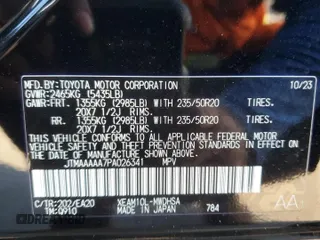 2023 Toyota bZ4X XLE with VIN JTMAAAAA7PA026341, listed as a Copart auction lot 45694095 with 9,175 mi miles and Non Repairable. Bid and sale history available at carsss.com. Image 14.