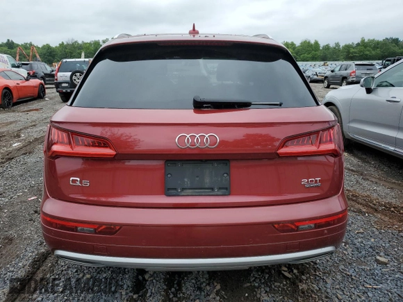 2018 Audi Q5 Premium Plus with VIN WA1BNAFY1J2043744, listed as a Copart auction lot 60854055 with 95,595 mi miles and Clean title. Bid and sale history available at DreamBid. Image 6.