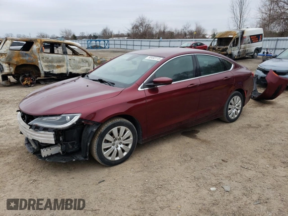 2016 Chrysler 200 LX with VIN 1C3CCCFB6GN196980, listed as a Copart auction lot 50493115 with 144,795 mi miles and Clean Title. Bid and sale history available at carsss.com. Image 1.