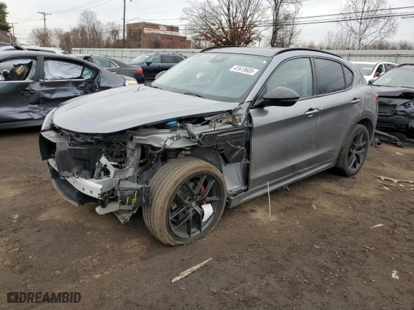 2020 Alfa Romeo Stelvio Sport with VIN ZASPAKAN6L7C95545, listed as a Copart auction lot 47619605 with 37,014 mi miles and Salvage Title. Bid and sale history available at carsss.com. Image 1.
