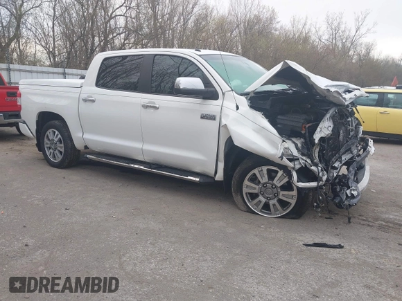 2017 Toyota Tundra Platinum with VIN 5TFGW5F17HX214500, listed as a IAAI auction lot 42103903 with 76,775 mi miles and . Bid and sale history available at DreamBid. Image 1.