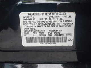 2017 Infiniti Q50 Premium z VIN JN1EV7AP0HM730316, wystawiony jako IAAI lot #42345667 z przebiegiem 123 743 mil mil oraz . Historia ofert i sprzedaży dostępna na DreamBid. Obrazek 9.