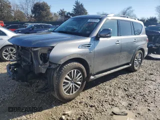 2022 Nissan Armada SL with VIN JN8AY2BD4N9676693, listed as a Copart auction lot 88497815 with 65,351 mi miles and Salvage Title. Bid and sale history available at carsss.com. Image 1.