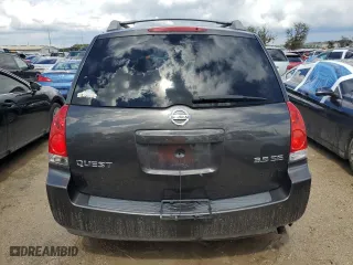 2004 Nissan Quest SE with VIN 5N1BV28UX4N332934, listed as a Copart auction lot 74144074 with 0 mi miles and Salvage Title. Bid and sale history available at carsss.com. Image 6.