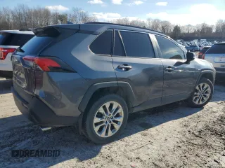 2019 Toyota RAV4 XLE Premium with VIN JTMA1RFV7KD028589, listed as a Copart auction lot 47376815 with 0 mi miles and Salvage Title. Bid and sale history available at carsss.com. Image 3.