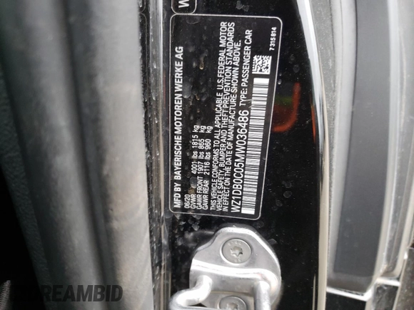 2021 Toyota Supra 3.0 z VIN WZ1DB0C05MW036486, wystawiony jako Copart lot #47673113 z przebiegiem 22 217 mil mil oraz . Historia ofert i sprzedaży dostępna na DreamBid. Obrazek 12.