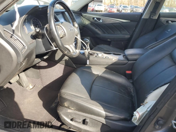 2014 Infiniti Q50 Premium with VIN JN1BV7AR5EM691514, listed as a Copart auction lot 47985465 with 119,821 mi miles and Salvage Title. Bid and sale history available at DreamBid. Image 7.