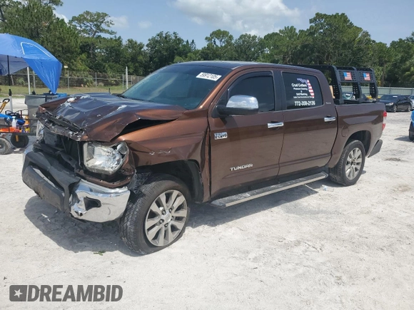 2017 Toyota Tundra Limited with VIN 5TFFW5F12HX223522, listed as a Copart auction lot 59912105 with 94,567 mi miles and Salvage title. Bid and sale history available at DreamBid. Image 1.