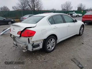 2011 Infiniti G25 Sedan x with VIN JN1DV6AR3BM652760, listed as a IAAI auction lot 41446608 with 89,155 mi miles. Bid and sale history available at carsss.com. Image 4.