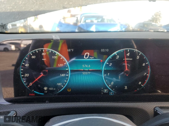 2022 Mercedes-Benz A 220 with VIN W1K3G4EB7NJ360318, listed as a Copart auction lot 87510085 with 50,577 mi miles and Salvage Title. Bid and sale history available at DreamBid. Image 9.