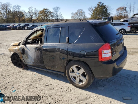 2007 Jeep Compass Sport with VIN 1J8FF47W87D188756, listed as a Copart auction lot 83420324 with 0 mi miles and Non Repairable. Bid and sale history available at carsss.com. Image 2.