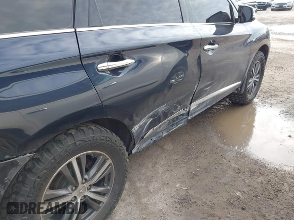 2017 Infiniti QX60 with VIN 5N1DL0MM2HC554832, listed as a IAAI auction lot 41664376 with 109,556 mi miles and . Bid and sale history available at DreamBid. Image 6.