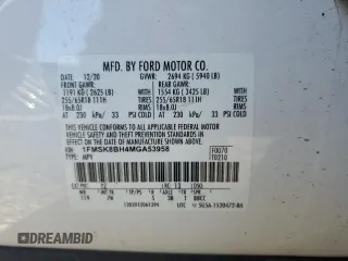 2021 Ford Explorer with VIN 1FMSK8BH4MGA53958, listed as a Copart auction lot 50898095 with 13,406 mi miles and Salvage Title. Bid and sale history available at carsss.com. Image 13.