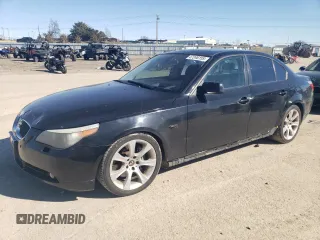 2007 BMW 5 Series 550i with VIN WBANB53587CP08331, listed as a Copart auction lot 47246155 with 148,317 mi miles and Clean Title. Bid and sale history available at carsss.com. Image 1.