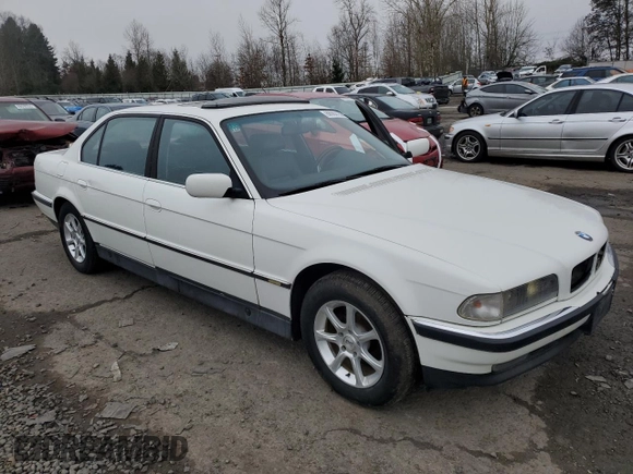 1997 BMW 7 Series 740il with VIN WBAGJ8320VDL44402, listed as a Copart auction lot 88988165 with 167,187 mi miles and Clean Title. Bid and sale history available at carsss.com. Image 4.