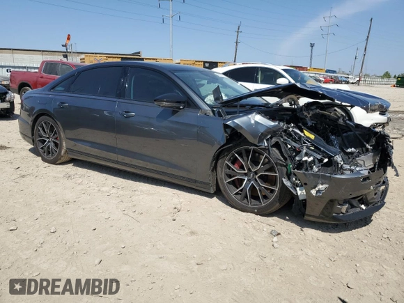 2020 Audi S8 z VIN WAU8SAF81LN014302, wystawiony jako Copart lot #48910773 z przebiegiem Nie podano mil oraz . Historia ofert i sprzedaży dostępna na DreamBid. Obrazek 4.