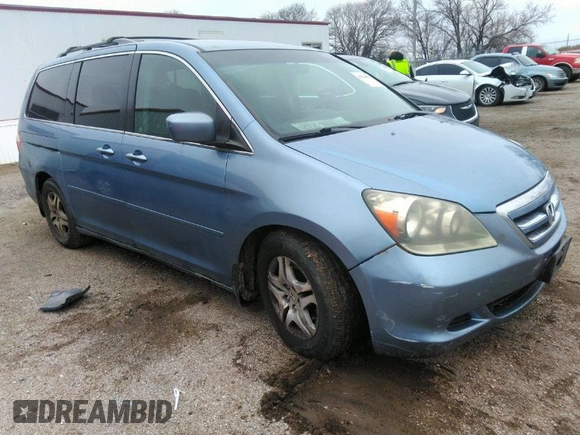 2006 Honda Odyssey EX with VIN 5FNRL38436B086177, listed as a IAAI auction lot 41219596 with 123,455 mi miles. Bid and sale history available at carsss.com. Image 1.