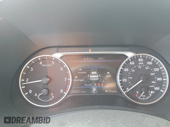 2024 Nissan Sentra SV with VIN 3N1AB8CV7RY223419, listed as a Copart auction lot 55936995 with 21,623 mi miles and Salvage title. Bid and sale history available at DreamBid. Image 9.