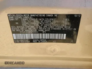 2012 Toyota RAV4 with VIN 2T3JF4DV8CW252644, listed as a Copart auction lot 79669774 with 70,629 mi miles and Salvage title. Bid and sale history available at DreamBid. Image 16.