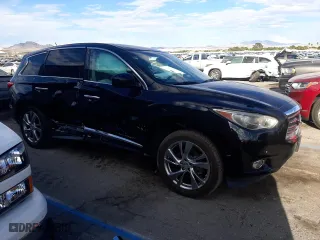2013 Infiniti JX35 with VIN 5N1AL0MN6DC348578, listed as a Copart auction lot 63146574 with 191,675 mi miles and Salvage Title. Bid and sale history available at carsss.com. Image 4.