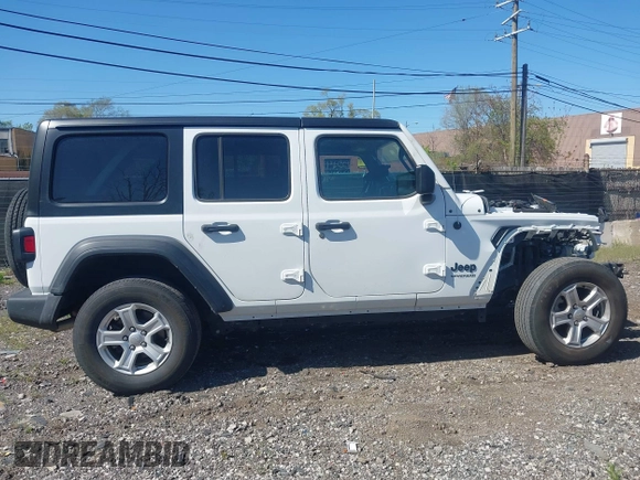 2022 Jeep Wrangler Unlimited Sport S with VIN 1C4HJXDG5NW254016, listed as a IAAI auction lot 42214730 with 42,003 mi miles and . Bid and sale history available at DreamBid. Image 14.