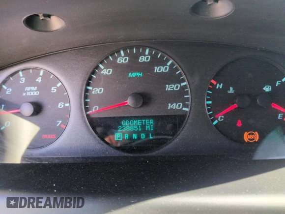2012 Chevrolet Impala LS Fleet with VIN 2G1WF5E3XC1308755, listed as a Copart auction lot 56601395 with 238,851 mi miles and Clean Title. Bid and sale history available at DreamBid. Image 9.