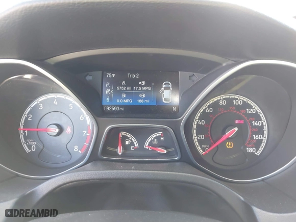 2017 Ford Focus ST with VIN 1FADP3L95HL303879, listed as a IAAI auction lot 41637468 with 92,593 mi miles. Bid and sale history available at carsss.com. Image 7.