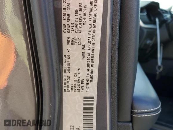 2023 Jeep Grand Cherokee Limited with VIN 1C4RJHBG1P8881722, listed as a Copart auction lot 51939825 with 49,327 mi miles and Clean title. Bid and sale history available at DreamBid. Image 14.