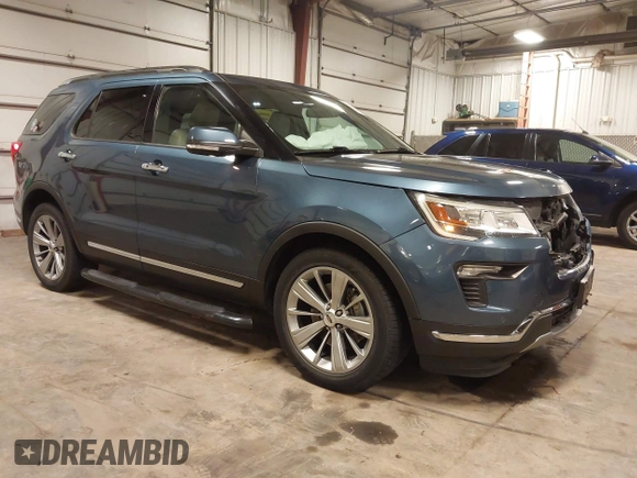 2018 Ford Explorer Limited z VIN 1FM5K8F88JGB67030, wystawiony jako IAAI lot #42351707 z przebiegiem 145 050 mil mil oraz . Historia ofert i sprzedaży dostępna na DreamBid. Obrazek 1.