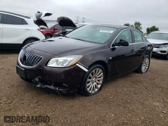 2011 Buick Regal CXL Turbo TO3 with VIN W04GX5GV9B1097859, listed as a Copart auction lot 65781954 with 97,246 mi miles and Salvage Title. Bid and sale history available at carsss.com. Image 1.
