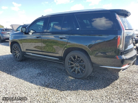 2021 Cadillac Escalade Premium Luxury Platinum with VIN 1GYS3DKL7MR168745, listed as a Copart auction lot 76098144 with 59,423 mi miles and Non Repairable. Bid and sale history available at carsss.com. Image 2.
