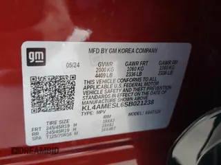 2025 Buick Encore GX Sport Touring with VIN KL4AMESL6SB021238, listed as a Copart auction lot 53388085 with 4,518 mi miles and Salvage title. Bid and sale history available at DreamBid. Image 13.