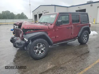 2021 Jeep Wrangler Unlimited Rubicon with VIN 1C4HJXFN1MW695586, listed as a Copart auction lot 59140415 with 47,059 mi miles and Salvage title. Bid and sale history available at DreamBid. Image 1.