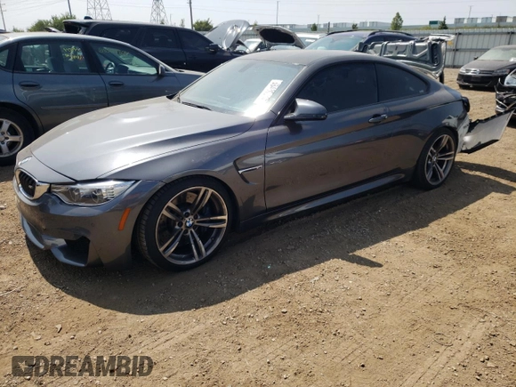2015 BMW M4 with VIN WBS3R9C52FK334101, listed as a Copart auction lot 68430084 with Not Provided miles and Salvage Title. Bid and sale history available at carsss.com. Image 1.