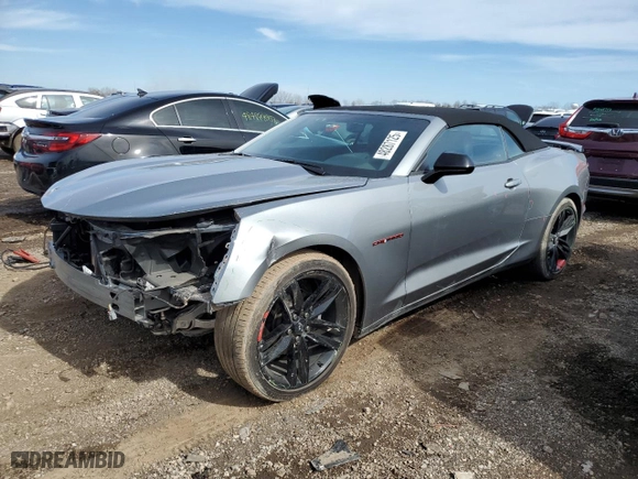2023 Chevrolet Camaro 2LT with VIN 1G1FD3DS0P0140337, listed as a Copart auction lot 48287125 with 19,535 mi miles and Salvage Title. Bid and sale history available at carsss.com. Image 1.
