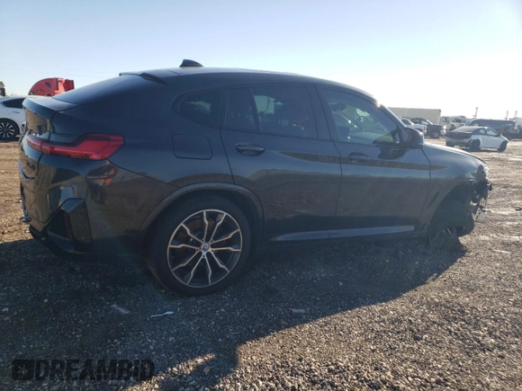 2023 BMW X4 M40i with VIN 5UX43DT01P9N51344, listed as a Copart auction lot 81478284 with 15,172 mi miles and Salvage Title. Bid and sale history available at carsss.com. Image 3.