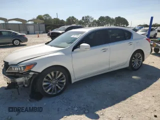2016 Acura RLX Advance Pkg with VIN JH4KC1F98GC000007, listed as a Copart auction lot 75517764 with 160,938 mi miles and Salvage Title. Bid and sale history available at carsss.com. Image 1.