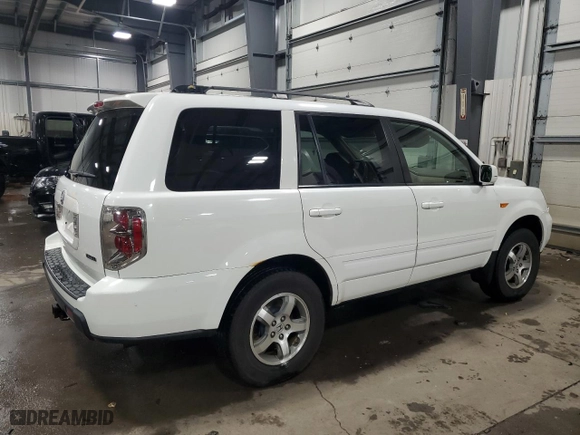 2008 Honda Pilot EX-L with VIN 5FNYF18748B001917, listed as a Copart auction lot 45223985 with 227,808 mi miles and Salvage Title. Bid and sale history available at carsss.com. Image 3.