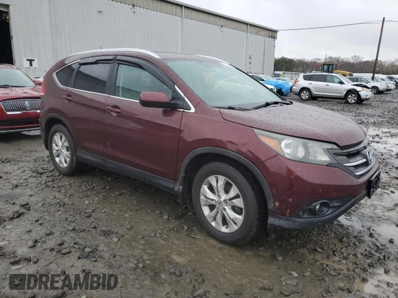 2013 Honda CR-V EX-L with VIN 5J6RM4H70DL086722, listed as a Copart auction lot 52574825 with 216,129 mi miles and Salvage Title. Bid and sale history available at carsss.com. Image 4.