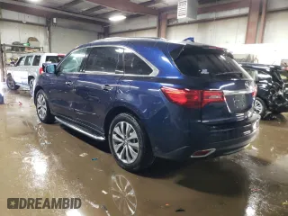 2016 Acura MDX w/Tech/Entertainment with VIN 5FRYD4H69GB016229, listed as a Copart auction lot 50205395 with 163,865 mi miles and Salvage Title. Bid and sale history available at carsss.com. Image 2.