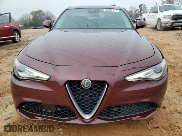 2017 Alfa Romeo Giulia with VIN ZARFAEBN6H7557923, listed as a Copart auction lot 85312714 with 54,205 mi miles and Salvage Title. Bid and sale history available at carsss.com. Image 5.
