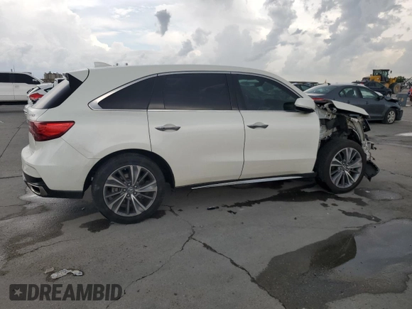 2017 Acura MDX Technology with VIN 5FRYD3H55HB006252, listed as a Copart auction lot 58595065 with 159,857 mi miles and Salvage title. Bid and sale history available at DreamBid. Image 3.