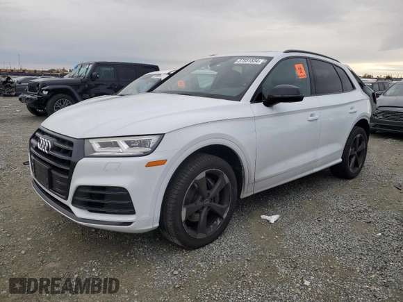 2019 Audi SQ5 Premium Plus with VIN WA1B4AFY5K2086455, listed as a Copart auction lot 37551534 with 40,898 mi miles and . Bid and sale history available at DreamBid. Image 1.