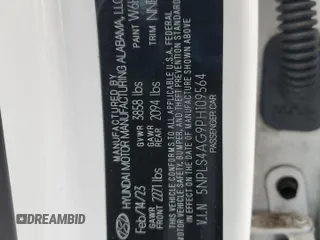 2023 Hyundai Elantra SEL z VIN 5NPLS4AG9PH109564, wystawiony jako Copart lot #55471245 z przebiegiem 16 087 mil mil oraz Szkody całkowita. Historia ofert i sprzedaży dostępna na DreamBid. Obrazek 13.
