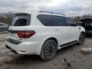 2022 Nissan Armada SL with VIN JN8AY2BB6N9810750, listed as a Copart auction lot 85612934 with 57,297 mi miles and Salvage Title. Bid and sale history available at carsss.com. Image 3.