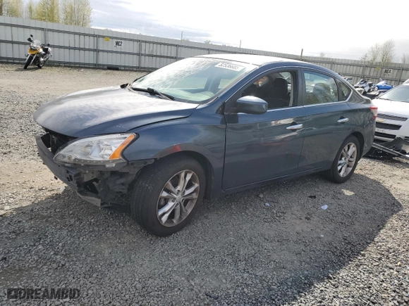2014 Nissan Sentra SV with VIN 3N1AB7AP8EL666054, listed as a Copart auction lot 52536685 with 107,794 mi miles and Salvage Title. Bid and sale history available at carsss.com. Image 1.