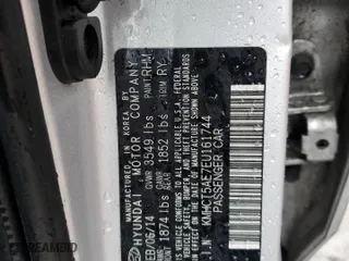 2014 Hyundai Accent GS with VIN KMHCT5AE7EU161744, listed as a Copart auction lot 43240345 with 131,176 mi miles and Salvage Title. Bid and sale history available at carsss.com. Image 14.