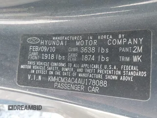 2010 Hyundai Accent GS с VIN KMHCM3AC4AU178088, выставлен на аукционе IAAI как лот 42280207 с пробегом 144 860 миль миль и . История ставок и продаж доступна на DreamBid. Изображение 9.